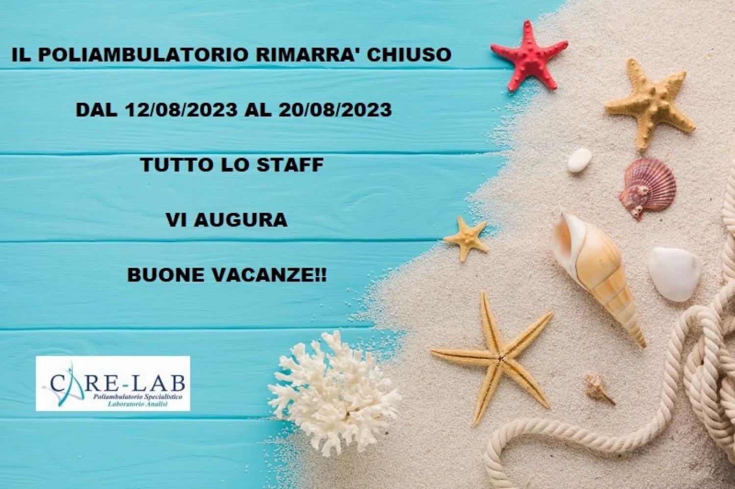 Chiusura Estiva 2023
