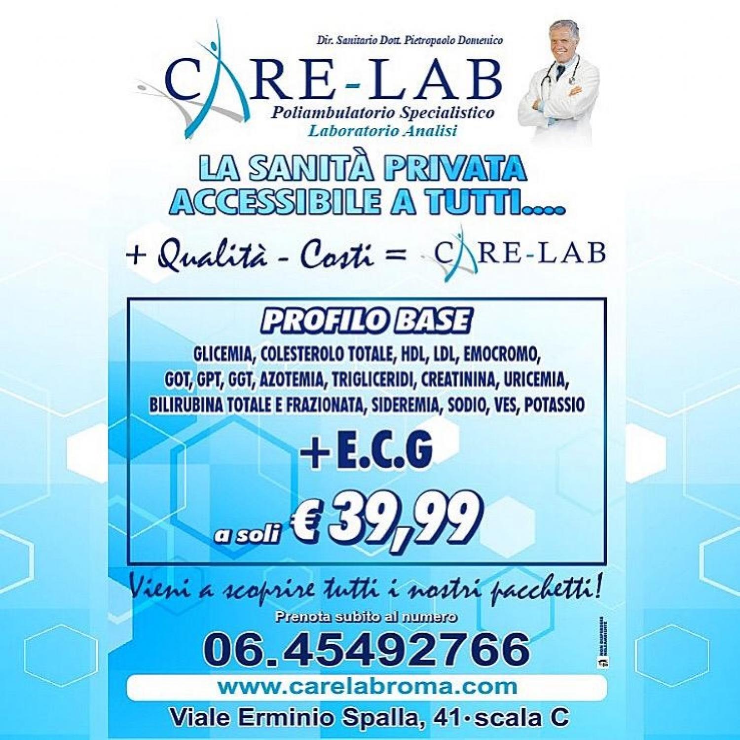 PROFILO BASE + ECG a soli 39.99€!