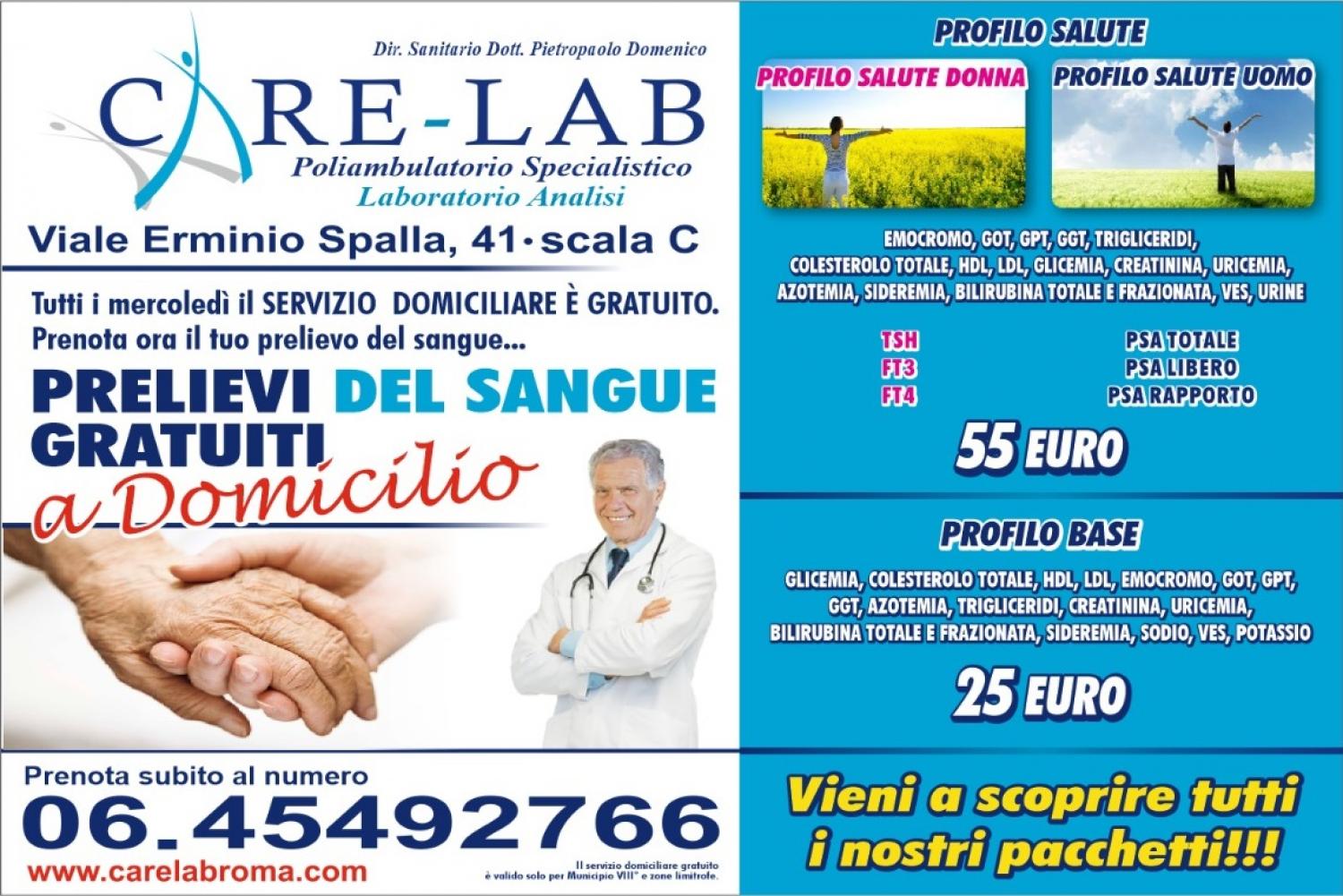 PROMOZIONE ANALISI A DOMICILIO 